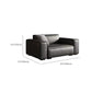 Modern Square Arm Sectional, Genuine Leather Sectional Couch in Black Clearhalo 'furn' 'furn_sectionals' 'Furniture' 'Living Room Furniture' 'Sectionals' 7742433