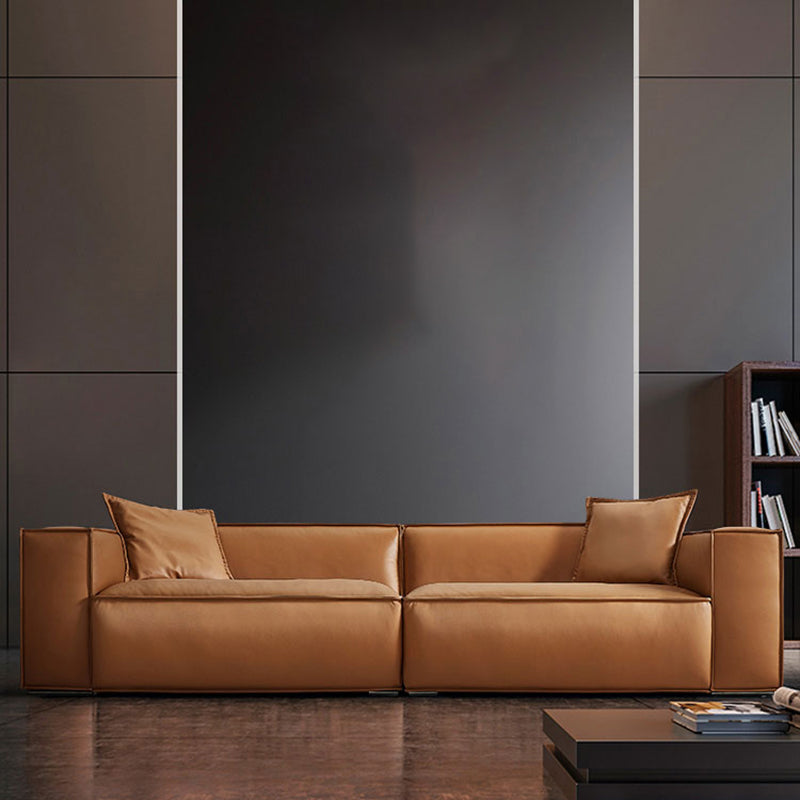 Servels per braccio quadrato moderno, divano sezionale in pelle genuina