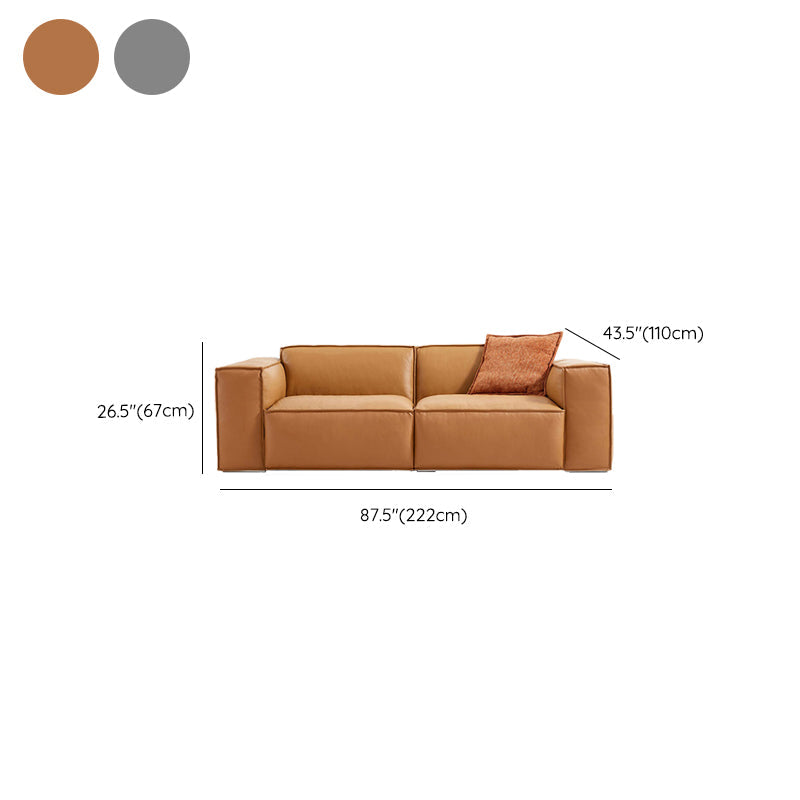 Servels per braccio quadrato moderno, divano sezionale in pelle genuina