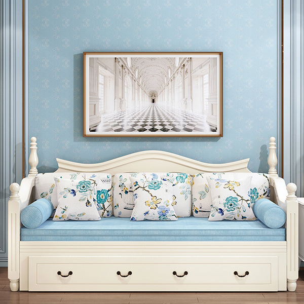 Scandinavisch massief houten slaapbank opslagbank met afneembare matras