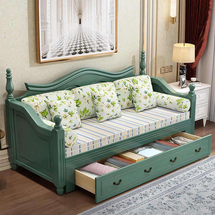 Scandinavisch massief houten slaapbank opslagbank met afneembare matras