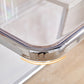 Acrylfaltbares Esstisch für 2 Person mit Silberstahlbasis