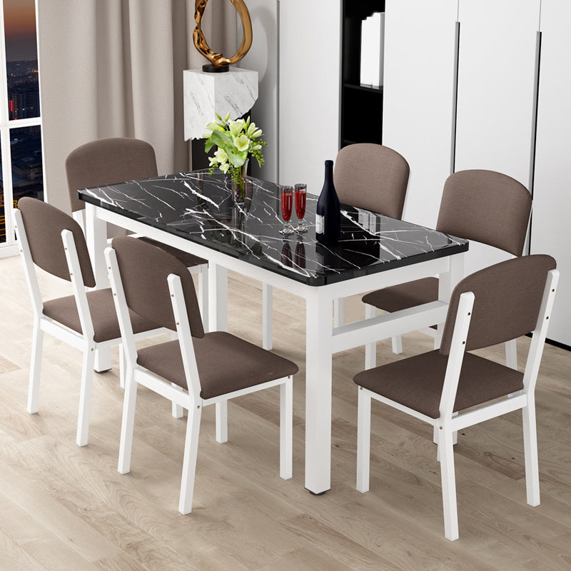 Modern Rectangular Dining Table Wooden Tabletop for Living Room Clearhalo 'Dining Tables & Seating' 'Dining Tables' 'dining_table' 'furn' 'furn_dining_table' 'Furniture' 'Kitchen & Dining Furniture' 7747095
