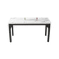Modern Rectangular Dining Table Wooden Tabletop for Living Room White-Black Without Chairs Clearhalo 'Dining Tables & Seating' 'Dining Tables' 'dining_table' 'furn' 'furn_dining_table' 'Furniture' 'Kitchen & Dining Furniture' 7747097