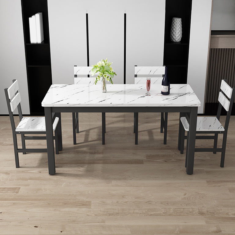 Modern Rectangular Dining Table Wooden Tabletop for Living Room Clearhalo 'Dining Tables & Seating' 'Dining Tables' 'dining_table' 'furn' 'furn_dining_table' 'Furniture' 'Kitchen & Dining Furniture' 7747105