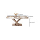 Rectangular Luxury White Stone Top Dining Table with Metal Pedestal Clearhalo 'Dining Tables & Seating' 'Dining Tables' 'dining_table' 'furn' 'furn_dining_table' 'Furniture' 'Kitchen & Dining Furniture' 7747139