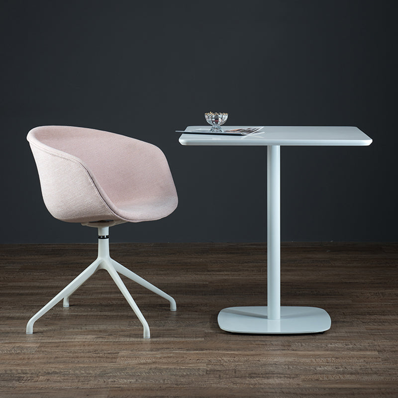 Modern Square Dining Table Wood Tabletop with Steel Pedestal Base Clearhalo 'Dining Tables & Seating' 'Dining Tables' 'dining_table' 'furn' 'furn_dining_table' 'Furniture' 'Kitchen & Dining Furniture' 7747144
