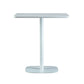 Modern Square Dining Table Wood Tabletop with Steel Pedestal Base White Without Chairs Clearhalo 'Dining Tables & Seating' 'Dining Tables' 'dining_table' 'furn' 'furn_dining_table' 'Furniture' 'Kitchen & Dining Furniture' 7747146