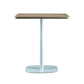 Modern Square Dining Table Wood Tabletop with Steel Pedestal Base Natural Wood White Without Chairs Clearhalo 'Dining Tables & Seating' 'Dining Tables' 'dining_table' 'furn' 'furn_dining_table' 'Furniture' 'Kitchen & Dining Furniture' 7747154