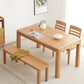 Modern Style Rectangle Oak Solid Wood Dining Table in Natural Clearhalo 'Dining Tables & Seating' 'Dining Tables' 'dining_table' 'furn' 'furn_dining_table' 'Furniture' 'Kitchen & Dining Furniture' 7747197