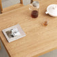 Modern Style Rectangle Oak Solid Wood Dining Table in Natural Clearhalo 'Dining Tables & Seating' 'Dining Tables' 'dining_table' 'furn' 'furn_dining_table' 'Furniture' 'Kitchen & Dining Furniture' 7747199