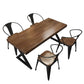 Retro Industrial Style Rectangular Solid Wood Dining Table for Coffee House and Milk Tea