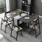 Modern Style Rectangle Folding Dining Table, 59" x 31.5" x 29.3"