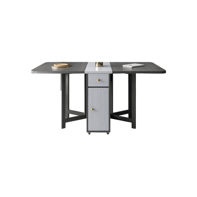Modern Style Rectangle Folding Dining Table, 59" x 31.5" x 29.3"
