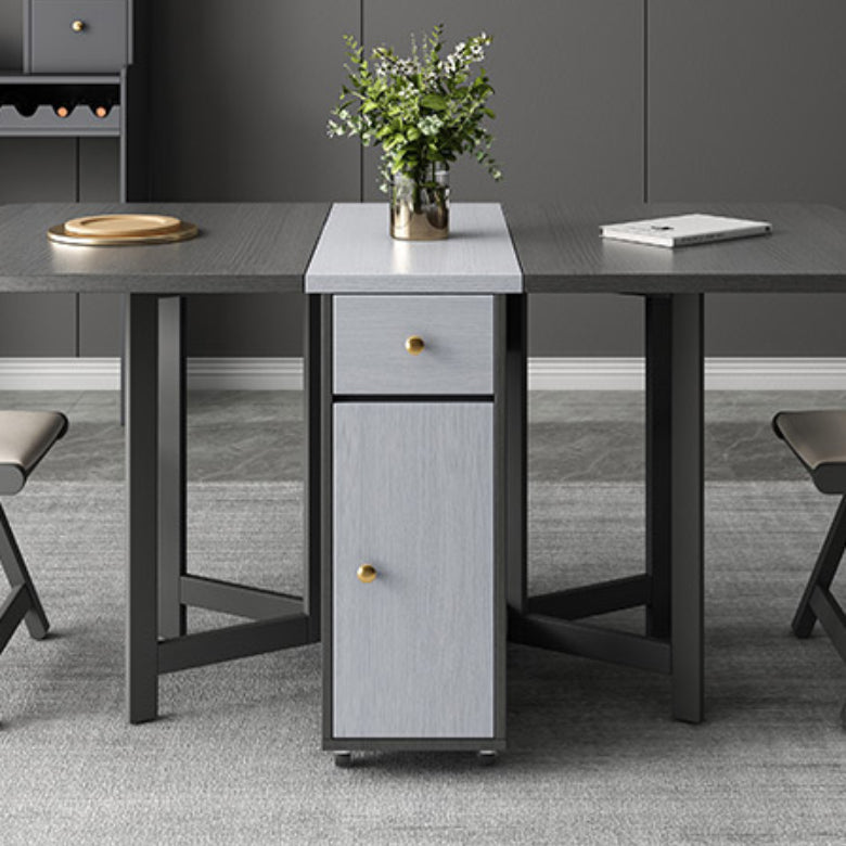 Modern Style Rectangle Folding Dining Table, 59" x 31.5" x 29.3"