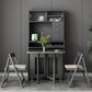 Modern Style Rectangle Folding Dining Table, 59" x 31.5" x 29.3"