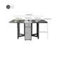 Modern Style Rectangle Folding Dining Table, 59" x 31.5" x 29.3"