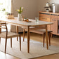 Simplicity Style Rectangle Stone Fixed Dinner Table with 4-foot Clearhalo 'Dining Tables & Seating' 'Dining Tables' 'dining_table' 'furn' 'furn_dining_table' 'Furniture' 'Kitchen & Dining Furniture' 7747254