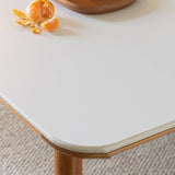Simplicity Style Rectangle Stone Fixed Dinner Table with 4-foot Clearhalo 'Dining Tables & Seating' 'Dining Tables' 'dining_table' 'furn' 'furn_dining_table' 'Furniture' 'Kitchen & Dining Furniture' 7747268