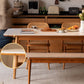 Simplicity Style Rectangle Stone Fixed Dinner Table with 4-foot Clearhalo 'Dining Tables & Seating' 'Dining Tables' 'dining_table' 'furn' 'furn_dining_table' 'Furniture' 'Kitchen & Dining Furniture' 7747269
