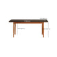 Simplicity Style Rectangle Stone Fixed Dinner Table with 4-foot Clearhalo 'Dining Tables & Seating' 'Dining Tables' 'dining_table' 'furn' 'furn_dining_table' 'Furniture' 'Kitchen & Dining Furniture' 7747273
