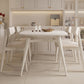 Modern Round Extendable Dining Table White Stone Tabletop with Double Drop Leaf Clearhalo 'Dining Tables & Seating' 'Dining Tables' 'dining_table' 'furn' 'furn_dining_table' 'Furniture' 'Kitchen & Dining Furniture' 7747300