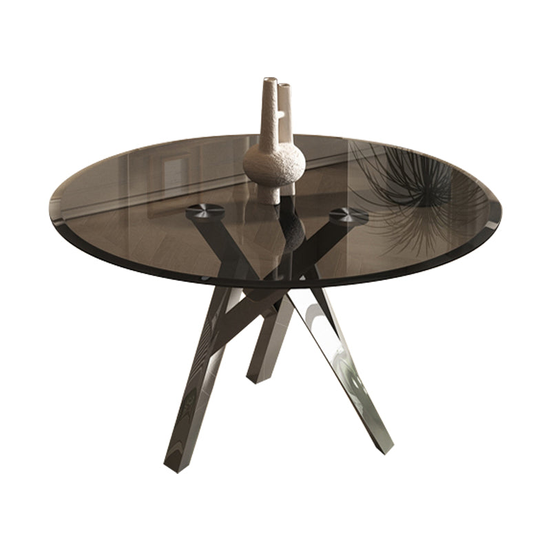 1/2/3 Piece Round Shape Tempered Glass Dining Room Furniture Set Table 1 Piece Clearhalo 'Dining Room Sets' 'Dining Tables & Seating' 'dining_room_set' 'furn' 'furn_dining_room_set' 'Furniture' 'Kitchen & Dining Furniture' 7747314