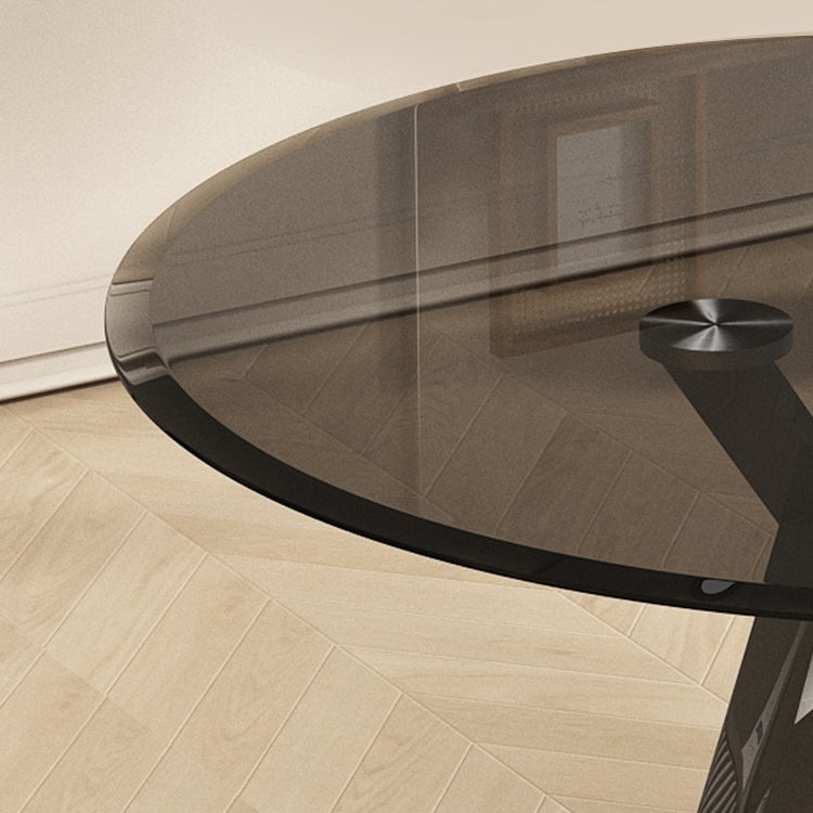 1/2/3 Piece Round Shape Tempered Glass Dining Room Furniture Set Clearhalo 'Dining Room Sets' 'Dining Tables & Seating' 'dining_room_set' 'furn' 'furn_dining_room_set' 'Furniture' 'Kitchen & Dining Furniture' 7747321