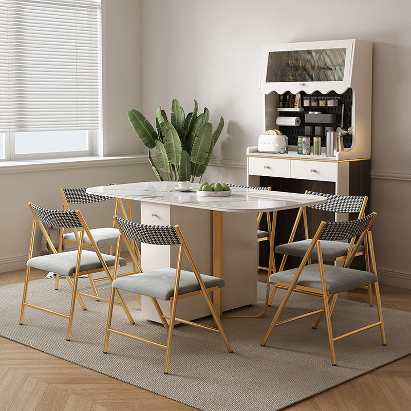 Forma rettangolare contemporanea set da tavolo da pranzo 1/3/5 pezzi