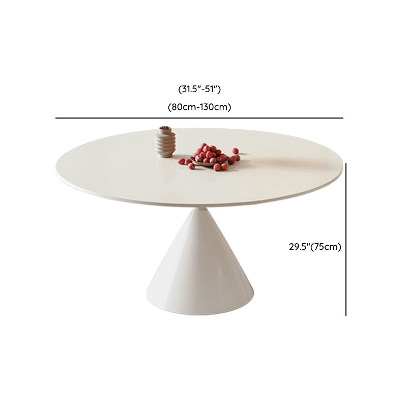 Zeitgenössischer ausziehbarer Sintered Stone Top Esstisch mit Stühlen