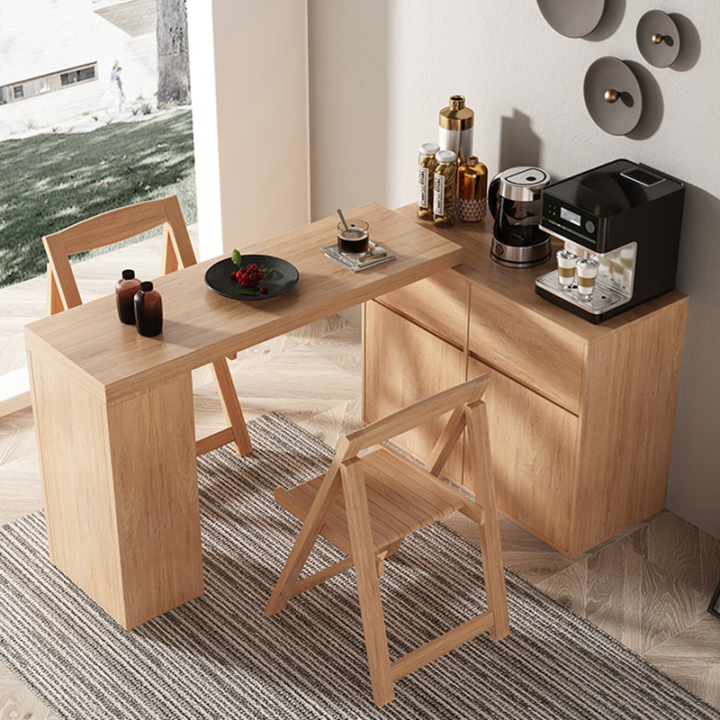 1/3/5 Stück zeitgenössischer Holz -Esszimmerstuhl und Tischset