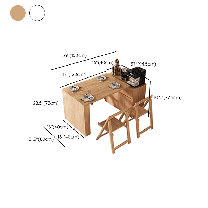 1/3/5 Stück zeitgenössischer Holz -Esszimmerstuhl und Tischset