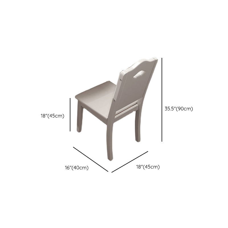 Silla de comedor de 7 piezas y mesa en estilo blanco y contemporáneo