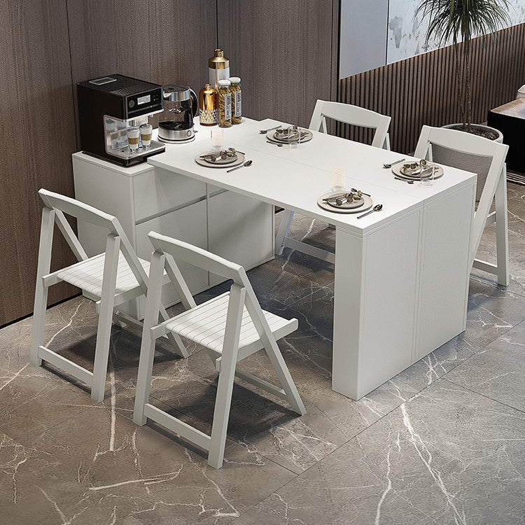 1/3/5 piezas Silla de comedor de estilo contemporáneo de madera y mesa