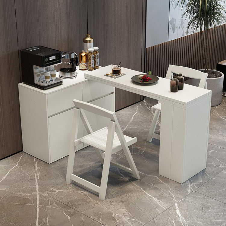 1/3/5 piezas Silla de comedor de estilo contemporáneo de madera y mesa