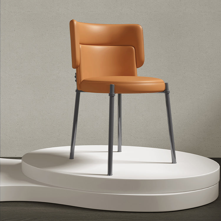 Sedia da pranzo con finta pelle e metallo contemporanea per sala da pranzo