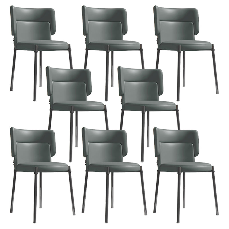 Sedia da pranzo con finta pelle e metallo contemporanea per sala da pranzo