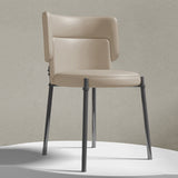 Sedia da pranzo con finta pelle e metallo contemporanea per sala da pranzo