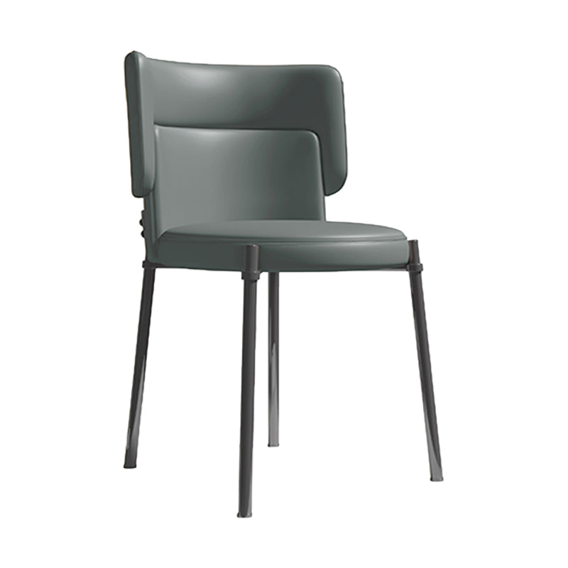 Sedia da pranzo con finta pelle e metallo contemporanea per sala da pranzo