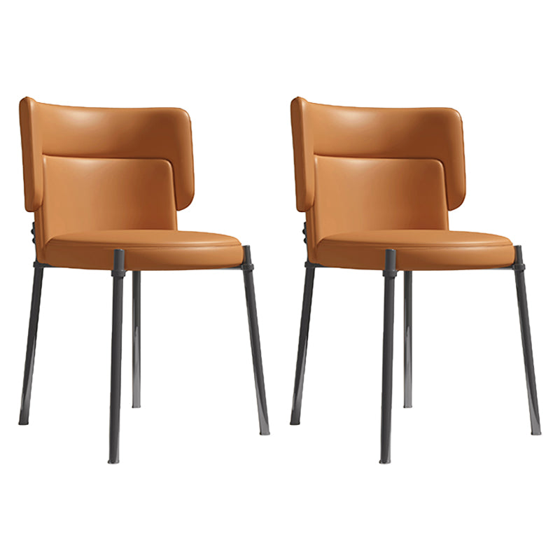 Sedia da pranzo con finta pelle e metallo contemporanea per sala da pranzo