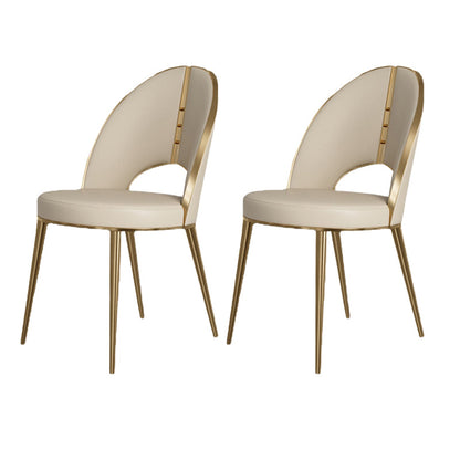 Silla de comedor lateral de cuero sinté de faux contemporáneo interiores