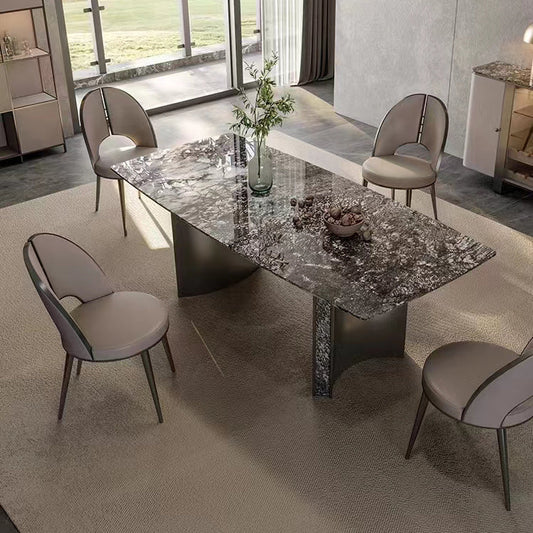 Silla de comedor lateral de cuero sinté de faux contemporáneo interiores