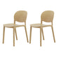 Modern Dining Room Plastic Open Back Stackable Dining Side Chair Camel 2 Piece Set Clearhalo 'Dining Chairs' 'Dining Tables & Seating' 'dining_chair' 'furn' 'furn_dining_chair' 'Furniture' 'Kitchen & Dining Furniture' 7747616