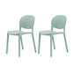 Modern Dining Room Plastic Open Back Stackable Dining Side Chair Green 2 Piece Set Clearhalo 'Dining Chairs' 'Dining Tables & Seating' 'dining_chair' 'furn' 'furn_dining_chair' 'Furniture' 'Kitchen & Dining Furniture' 7747645