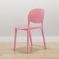 Modern Dining Room Plastic Open Back Stackable Dining Side Chair Pink 1 Piece Clearhalo 'Dining Chairs' 'Dining Tables & Seating' 'dining_chair' 'furn' 'furn_dining_chair' 'Furniture' 'Kitchen & Dining Furniture' 7747664