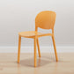 Modern Dining Room Plastic Open Back Stackable Dining Side Chair Ginger 1 Piece Clearhalo 'Dining Chairs' 'Dining Tables & Seating' 'dining_chair' 'furn' 'furn_dining_chair' 'Furniture' 'Kitchen & Dining Furniture' 7747669