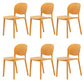 Modern Dining Room Plastic Open Back Stackable Dining Side Chair Ginger 6 Piece Set Clearhalo 'Dining Chairs' 'Dining Tables & Seating' 'dining_chair' 'furn' 'furn_dining_chair' 'Furniture' 'Kitchen & Dining Furniture' 7747672