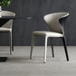 Sedia da pranzo in pelle di Wingback in pelle moderna per sala da pranzo