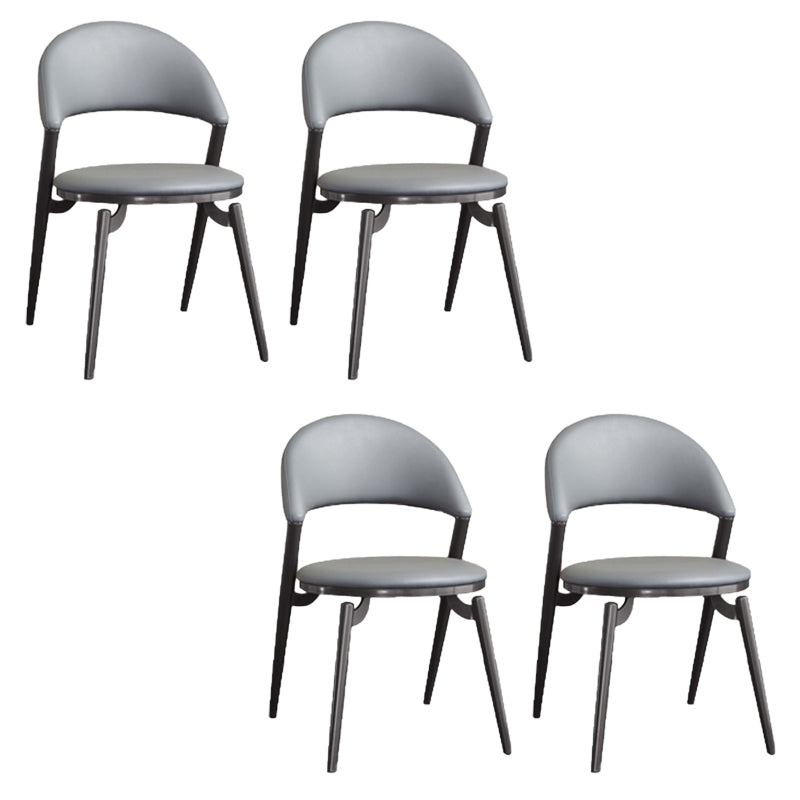 Stile glam a glam aprire la sedia da pranzo in metallo in metallo