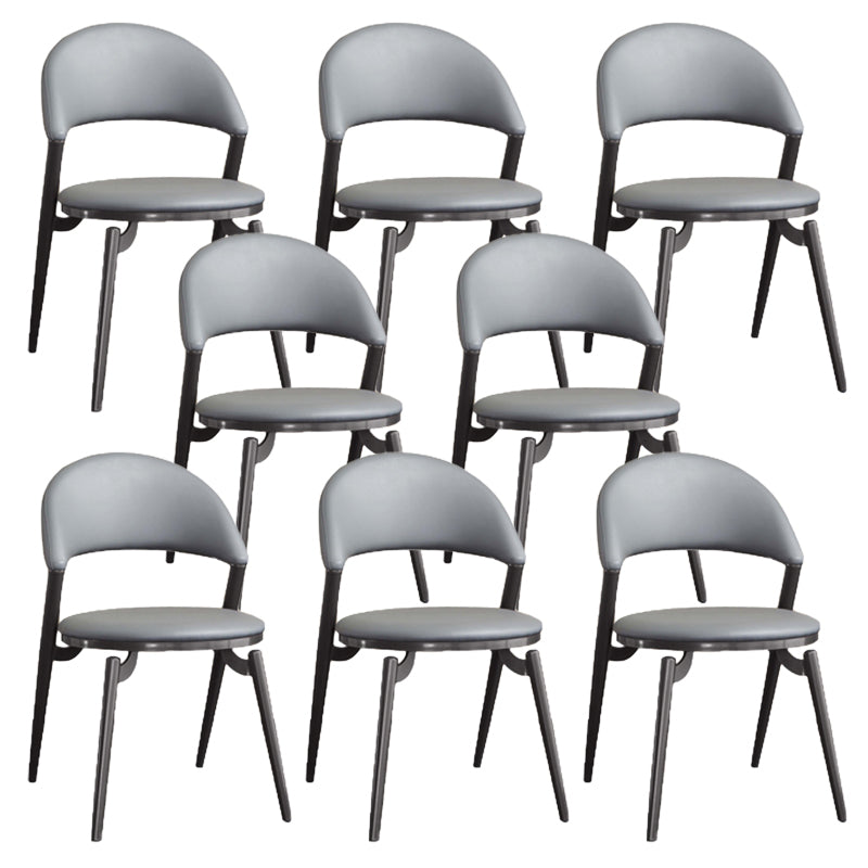 Stile glam a glam aprire la sedia da pranzo in metallo in metallo